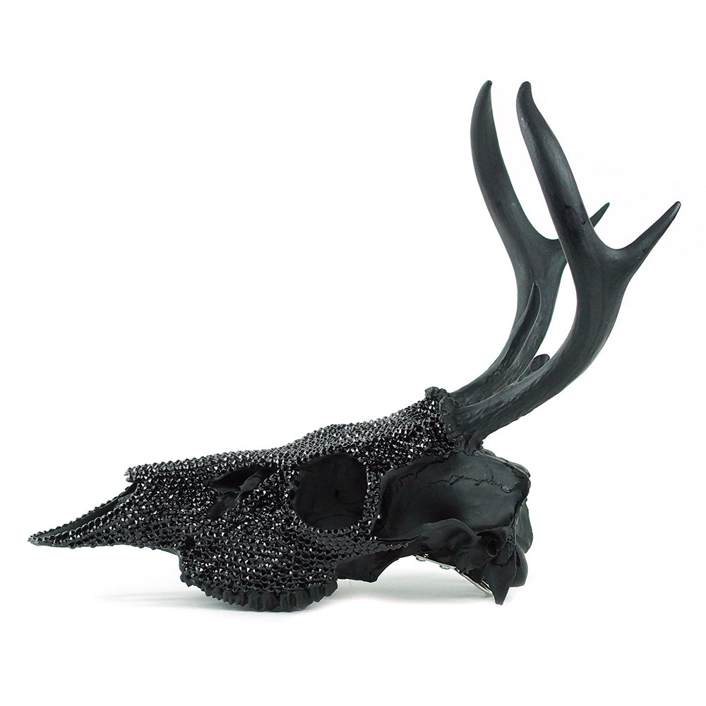 black out deer skull